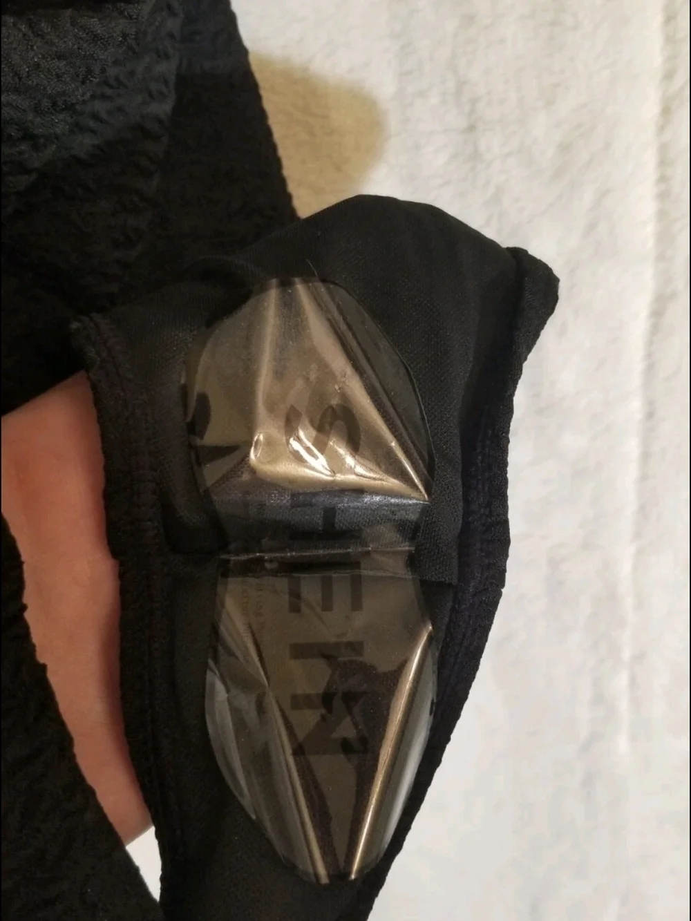 SHEIN Black Textured One-Piece Swimsuit with Front Tie - Picture 10 of 10